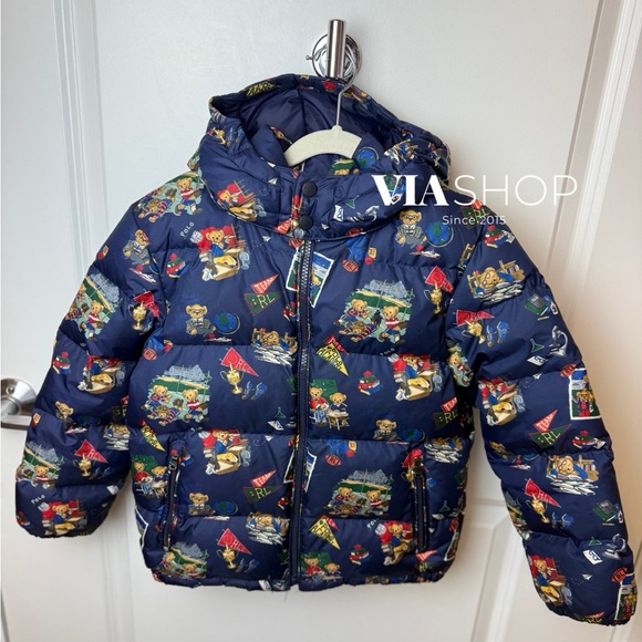 Polo Ralph Lauren Other - Polo Bear by Ralph Lauren Kid’s Water-Repellent Down Jacket, Multi, Retail $195